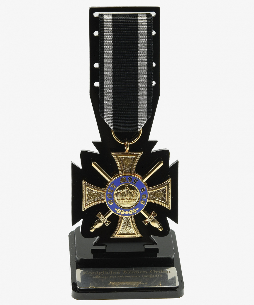 Display Stand, Prussia Royal Crown Order 4th Class with Swords